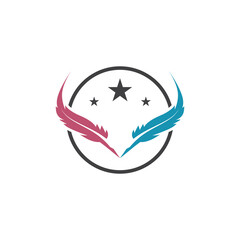 Feathers Logo Template vector symbol