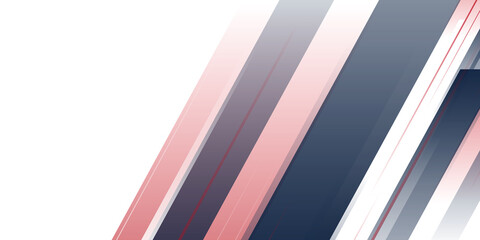 Blue red abstract background on white background with stripes lines and gradient color