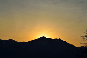 樽口峠の夕焼け