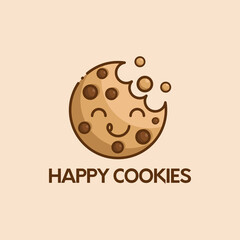 Happy Cookies Logo with smile expression 