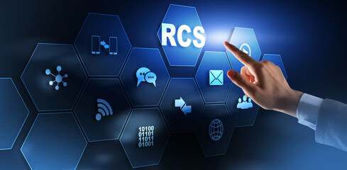 Rich Communication Services. Communication Protocol. RCS. Technology concept.