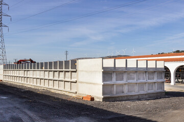 PLASENC, SPAIN - Oct 18, 2020: Plasencia, Caceres, Spain. October 18, 2020. Construction works for...