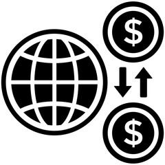 
Solid icon design of electronic funds transfer
