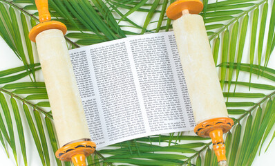 Scroll on a Bed of Palm Branches
