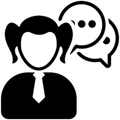 
A simple young person avatar solid icon design
