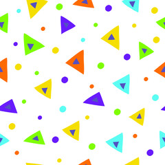 seamless pattern beautiful colorful abstract triangel with circle ornament