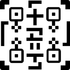 
Simple QR code solid icon 
