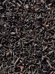 건조시킨 홍차잎 배경  
