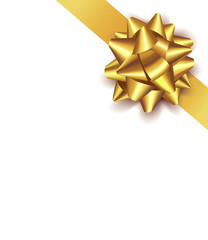 Gift gold bow. Vector illustration