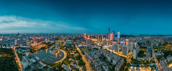 Night View of Central Square of Dongguan City, Guangdong