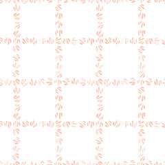 Vector check hand drawn pattern. Seamless abstract ornament. Simple print for wallpaper, wrapping paper, fabric design