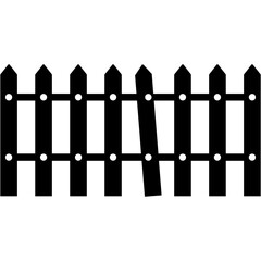 
A garden side wooden barricade
