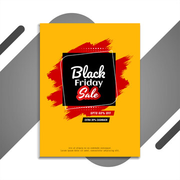 Illustration Of Black Friday Sale Brochure Yellow Template