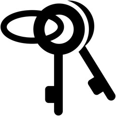 
Couple of keys in a single keychain
