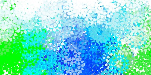 Fototapeta premium Light blue vector layout with lines, triangles.