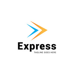 Express arrow logo icon vector template.