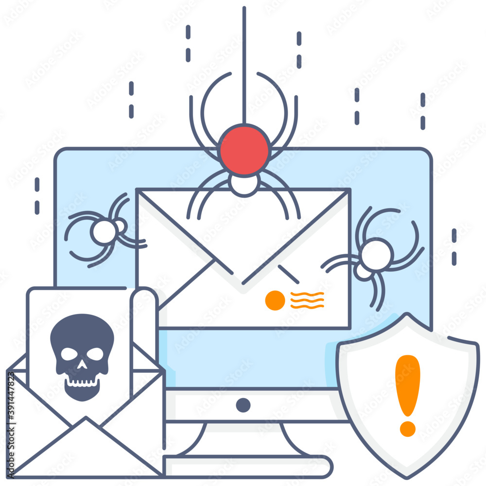 Wall mural email virus