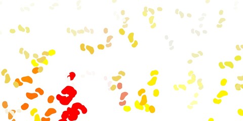 Light orange vector texture with memphis shapes.