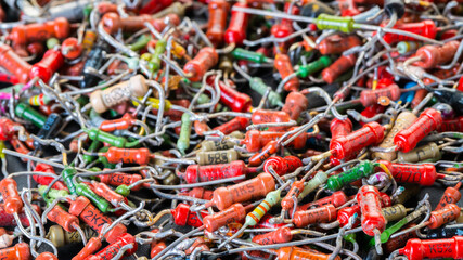 vintage radio components close-up