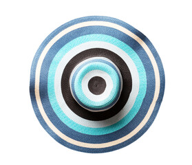 Beach sun hat isolated on white