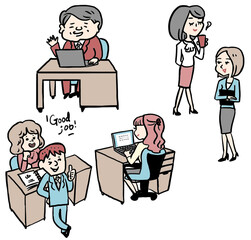 Communication between boss and subordinate in the office