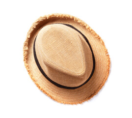 Beach sun hat isolated on white
