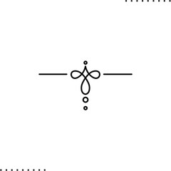 Design Element, Ornate Motif, border vector icon in outlines