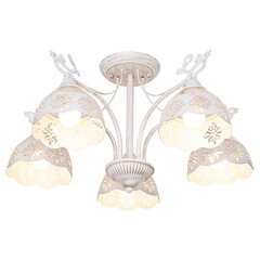 Chandelier in vintage style isolated on white background