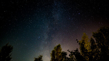starry sky, milky way from Saint Petersburg