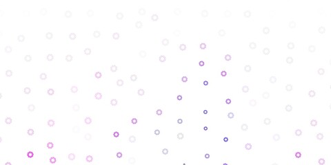 Light purple, pink vector background with bubbles.