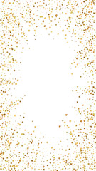 Festive wondrous confetti. Celebration stars. Gold