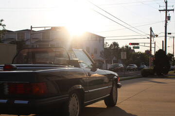 Obraz premium Sunset Old Car