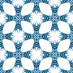 Green geometric chevron watercolor border. Blue 