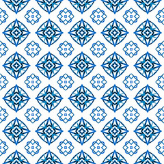 Organic tile. Blue memorable boho chic summer 