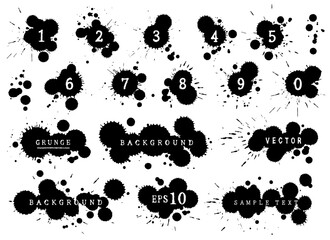 グランジ素材 インクぱしゃー・スパッタリング