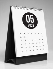 Simple desk calendar 2021 - May