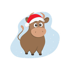 2021 New Year of Bull - Stock Vector Illustration