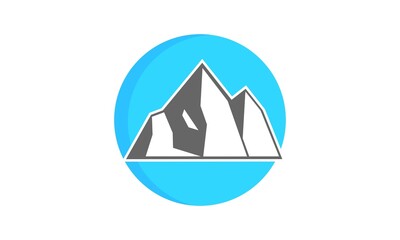 Mountain peak illustration vector icon