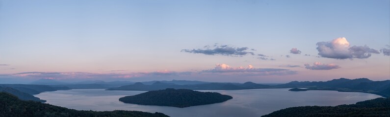 Lake Kussharo at sunset