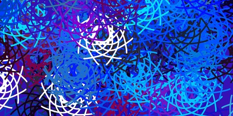 Light Pink, Blue vector texture with memphis shapes.