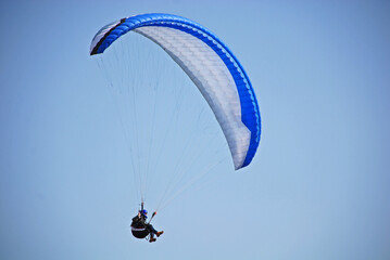 paragliding in the sky