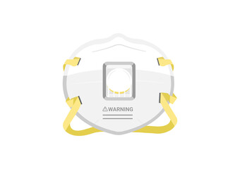 N95 particulate respirator mask vectors for filter dust and antivirus isolated on white background ep05