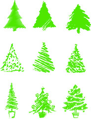 Christmas and New Year typography with Xmas background, winter landscape with snowflakes, light, stars. Merry Christmas card. Vector Illustration