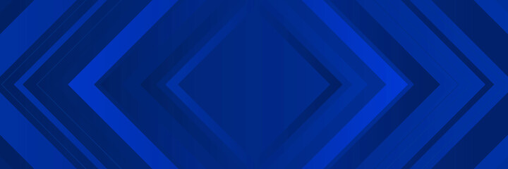 Modern tech blue abstract banner background with lines and arrows