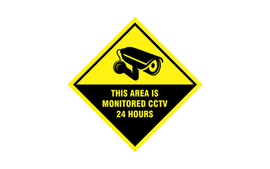 Illustration graphic vector of Warning Sticker for CCTV Camera design