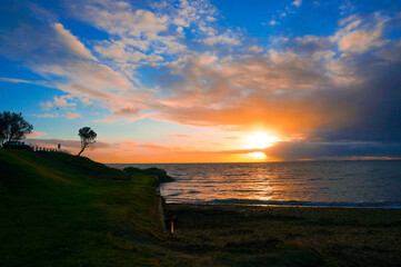 St. kilda beach's sunset, Melbourne, Austraila