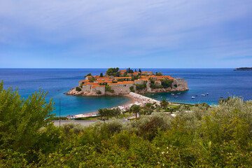 Fototapeta na wymiar Island Sveti Stefan - Montenegro