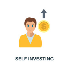 Self Investing icon. Simple element from economic collection. Creative Self Investing icon for web design, templates, infographics and more