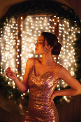 Girl in dress posing with sparklers
