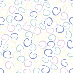 seamless abstract multicolour geometric shape pattern on white background